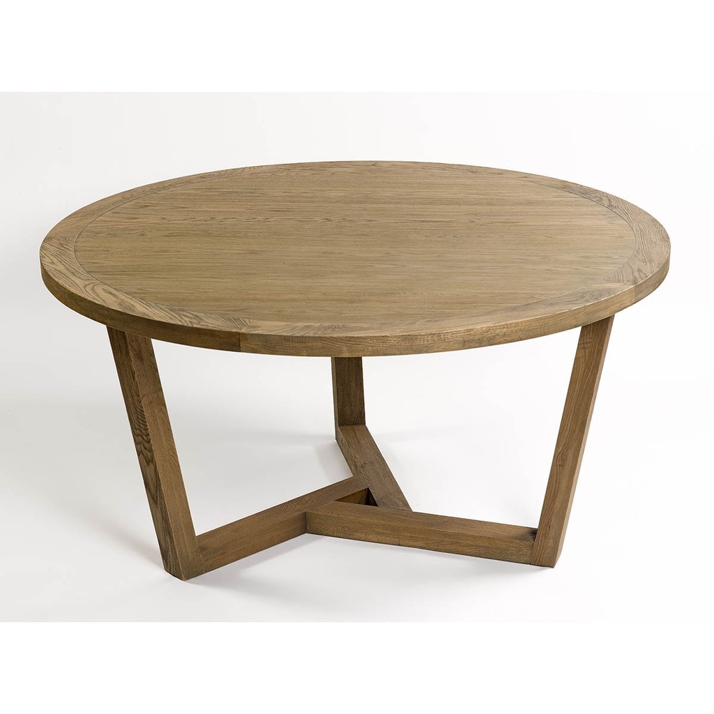 [ELMA] Mesa redonda de comedor sobre y pata roble