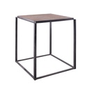 Mesa auxiliar de roble y metal