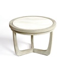 Mesa auxiliar mediana roble blanco grisáceo y piedra