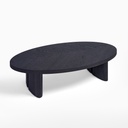 Mesa de centro ovalada roble black-brown