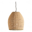 Lámpara colgante GAYA de cuentas de madera - Natural y dorado - ø 47 cm