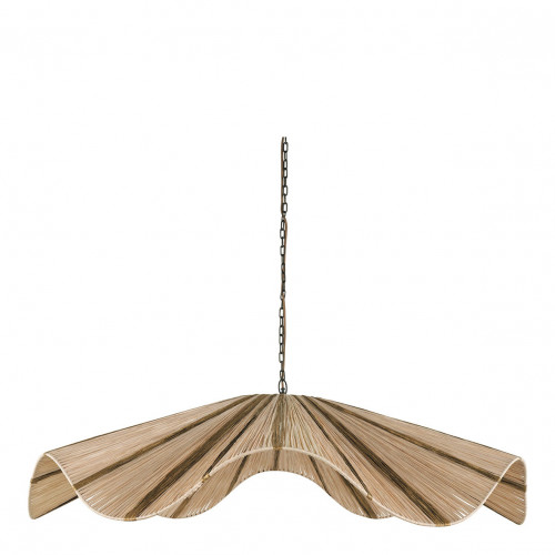 [SUSAIDA] Lámpara colgante AIDA Rafia - Oro y natural - ø 110 x 21 cm