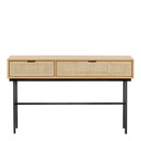 Consola AUGUSTIN en roble claro y caning
