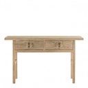 Consola BAO con 2 cajones de olmo reciclado - Natural
