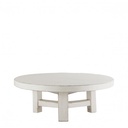 Mesa de Centro BAO de Olmo Reciclado - Modelo Pequeño - ø 80 cm - Blanco