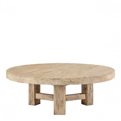Mesa de Centro BAO de Olmo Reciclado - Modelo Grande - ø 105 cm - Natural