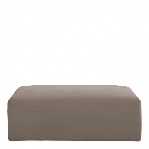 [B10313] Otomana LOU en terciopelo de algodón para sofá LOU ​​- Taupe