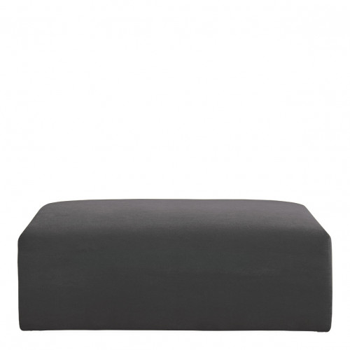 Otomana LOU en terciopelo de algodón para sofá LOU ​​- Gris oscuro