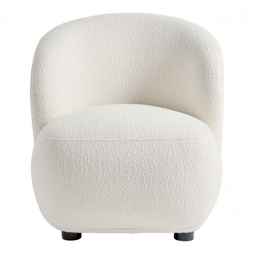 Sillón LISETTE en bouclé - Crema - Tamaño pequeño