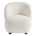 Sillón LISETTE en bouclé - Crema - Tamaño pequeño
