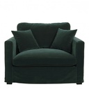 Sillón ANGIE en terciopelo - Verde bosque