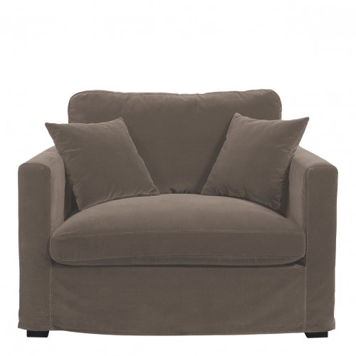 Sillón ANGIE en Terciopelo - Taupe