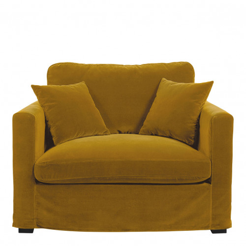 Sillón ANGIE en Terciopelo - Azafrán