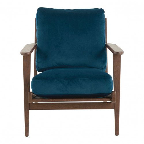 [FAUJULESVBN] Sillón JULES de terciopelo - Azul medianoche