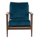 Sillón JULES de terciopelo - Azul medianoche
