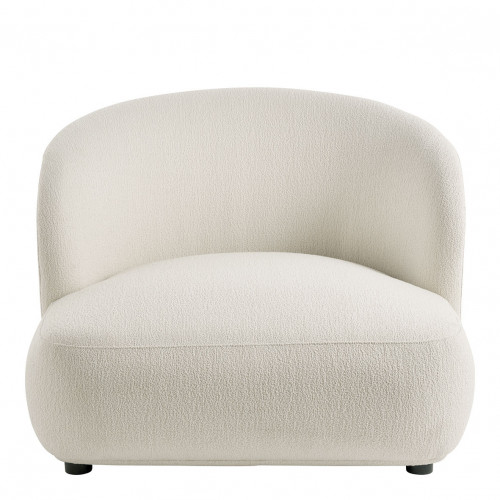 Sillón ancho LISETTE Bouclé - Crema