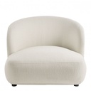 Sillón ancho LISETTE Bouclé - Crema