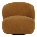 Sillón giratorio LISETTE de Bouclé - Curry