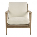 Sillón JULES de algodón y lino - Crudo