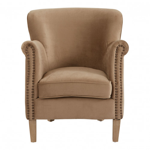 Sillón CLAUDE terciopelo canela