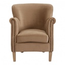 Sillón CLAUDE terciopelo canela