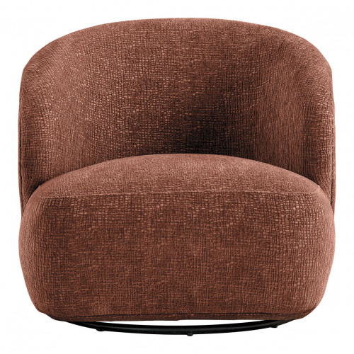 Sillón LISETTE en tejido Jacquard de terciopelo - Palisandro