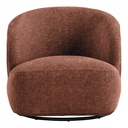 Sillón LISETTE en tejido Jacquard de terciopelo - Palisandro