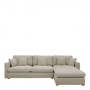 Sofá chaise ANGIE de lino - Beige