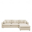 Sofá Chaise ANGIE en mezcla de lino - Crudo