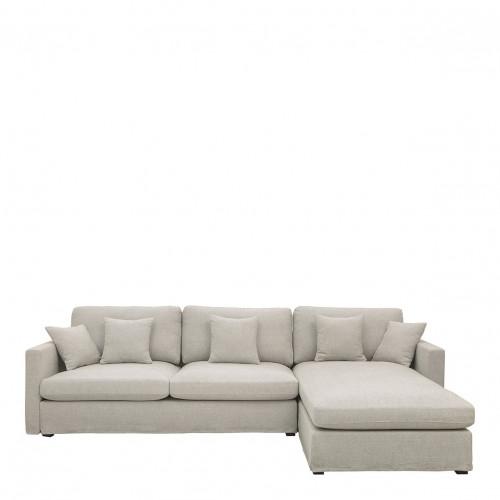 Sofá chaise ANGIE en mezcla de lino - Natural