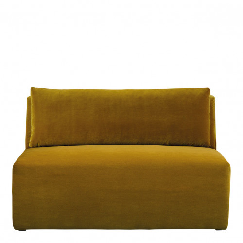Sofá LOU ​​de Terciopelo - Azafrán - Módulo Central - L. 130 cm