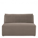 Sofá LOU ​​de terciopelo de algodón - Taupe - Módulo central - L. 130 cm