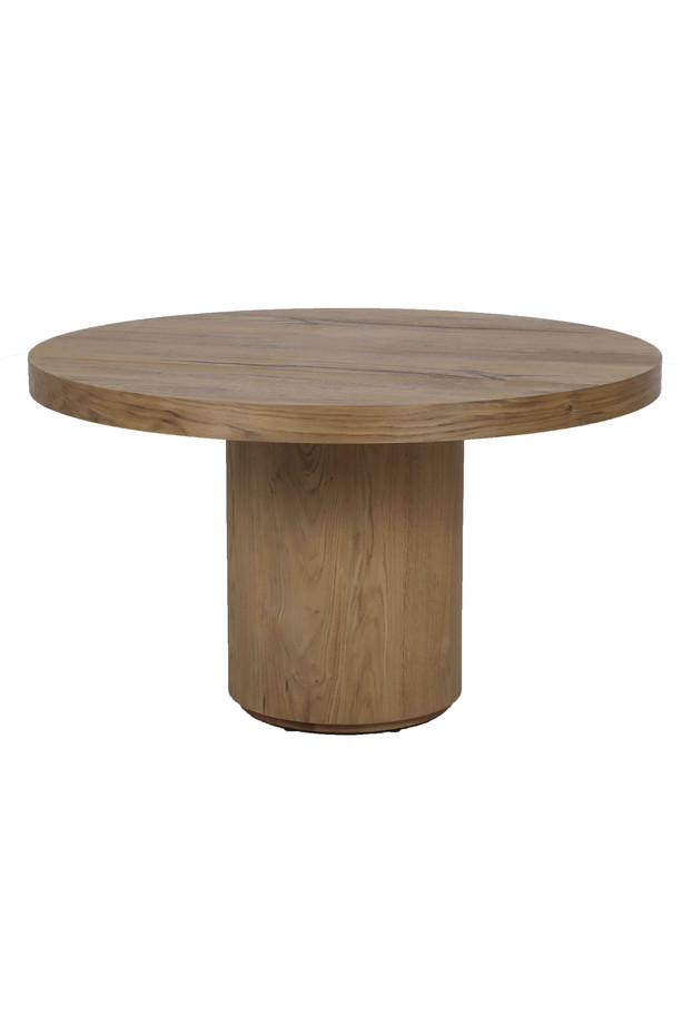 [377WB1608] MESA REDONDA TREMECÉN ROBLE NATURAL