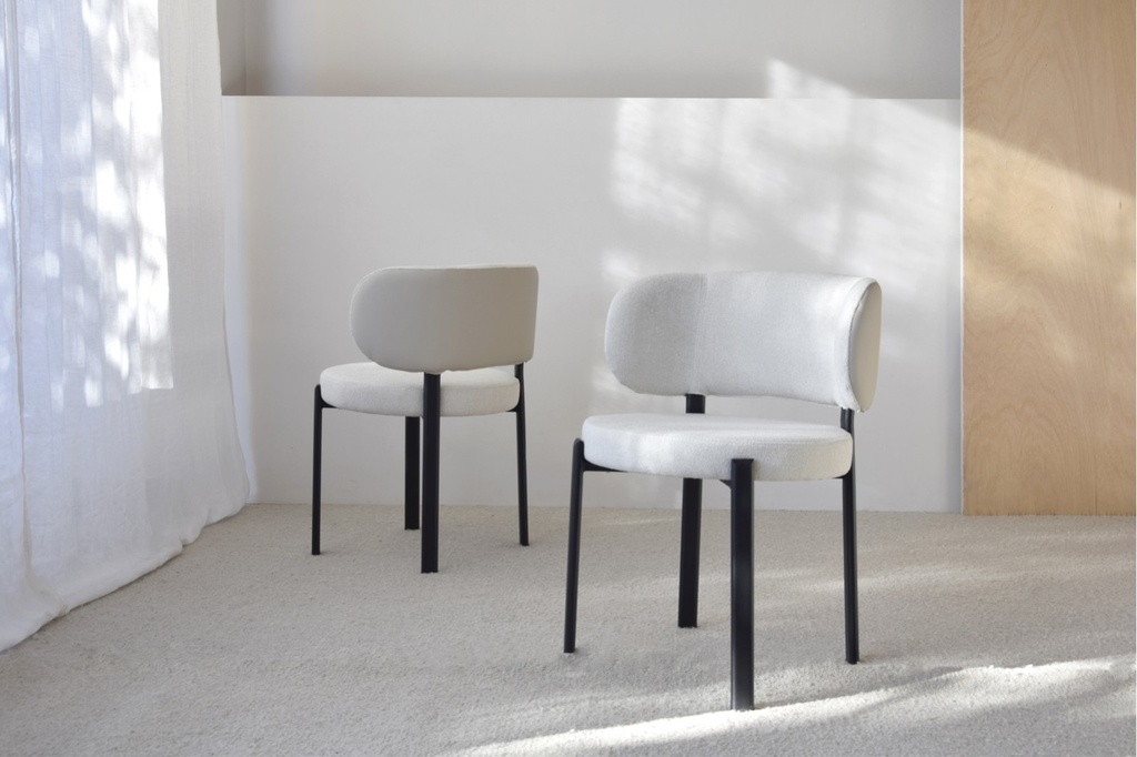SET 2 SILLAS COMEDOR BLANCO TEXTURA.BERN