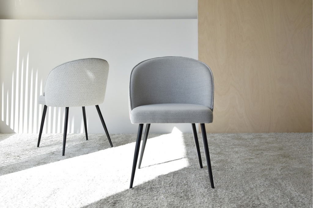 SET 2 SILLAS COMEDOR EN TONOS GRISES