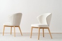SET 2 SILLAS COMEDOR EVA. MARFIL. TOPO