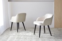 SET 2 SILLAS COMEDOR CON BRAZOS. BEIGE