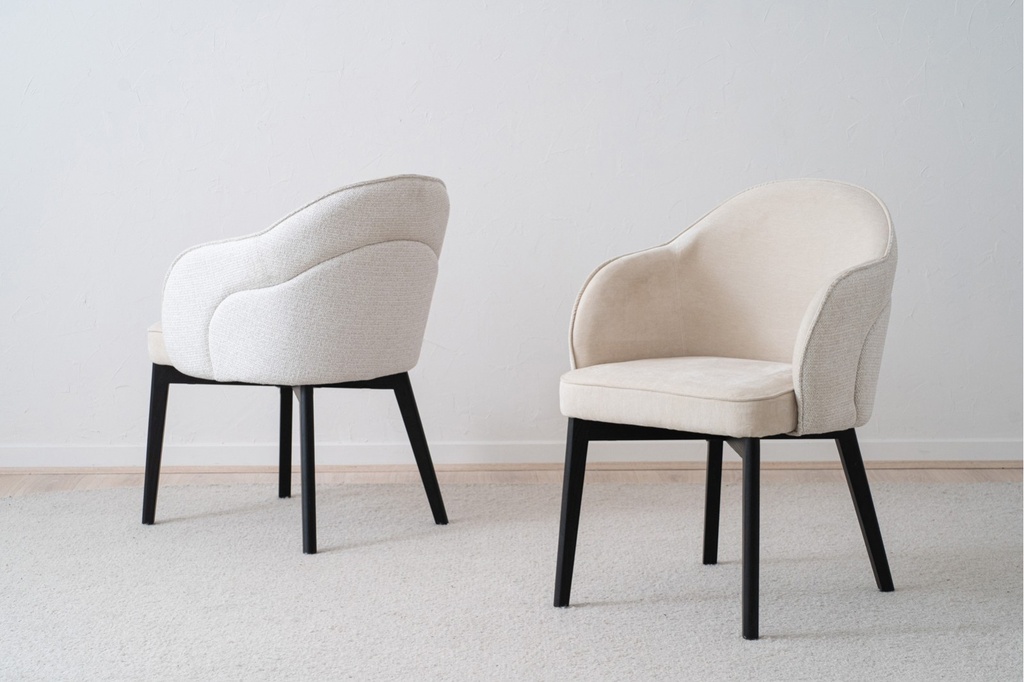 [34IH2391B] SET 2 SILLAS COMEDOR ROMA. MARFIL