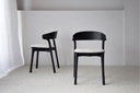 SET 2 SILLAS EMMA.MADERA. NEGRO BEIGE