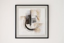 CUADRO ABSTRACTO ARO N1. ARENA NEGRO