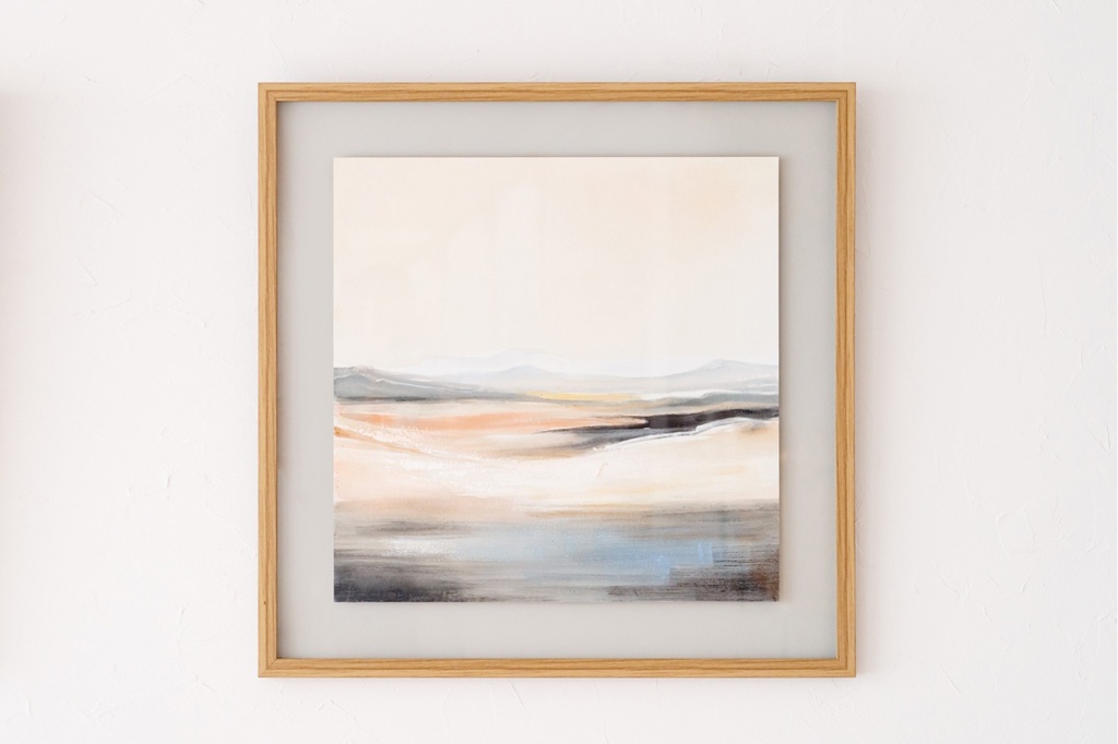 [34SI24391] CUADRO ABSTRACTO HORIZONTE N1. OCRE GRIS