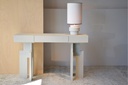 CONSOLA EN ROBLE TONO BLANCO ROTO MATE
