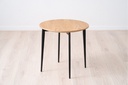 MESA AUX.REDONDA FRESNO NATURAL. METAL N