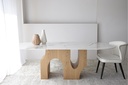 MESA COMEDOR PETRA. NATURAL,BLANCO,OCRE