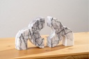 ESCULTURA MÁRMOL BLANCO GRIS.