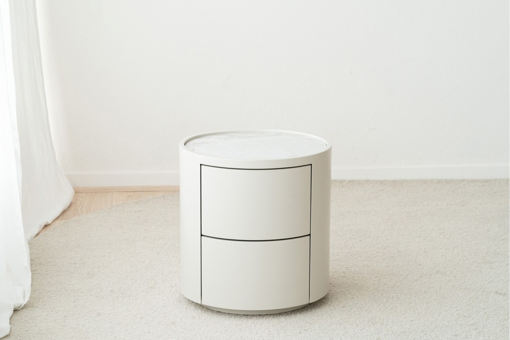 MESA AUXILIAR N.92.GRIS. CERÁMICO BLANCO