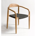 Silla de cuerda color gris