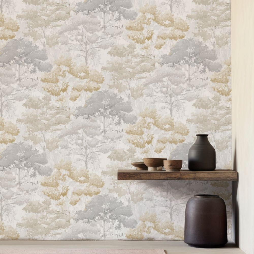 [dec-86wp0608621] Papel pintado Monet Soft mostaza