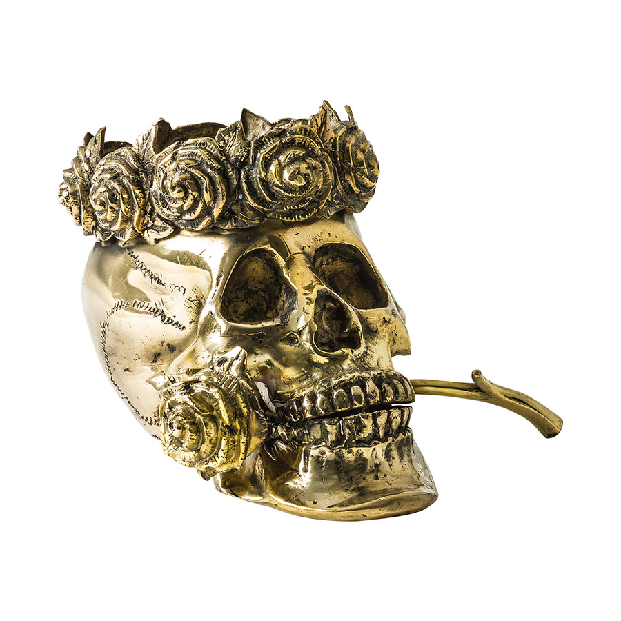 Busto calavera corona