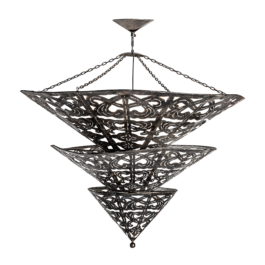 Lámpara de techo triangular